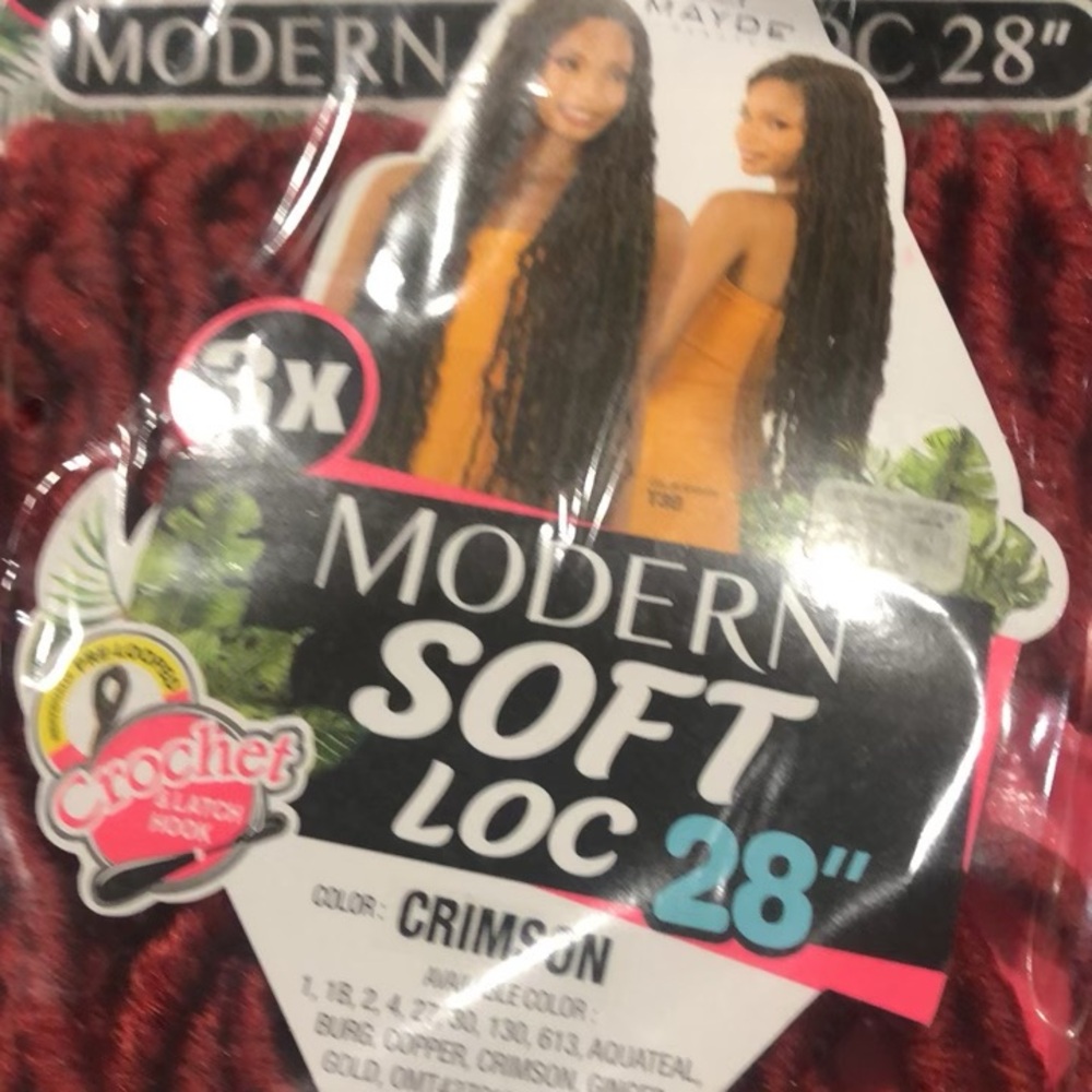 Modern Soft Loc 28" Crochet Hair - Crimson